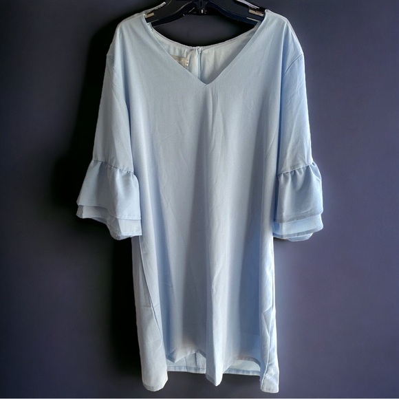 Twirl & Stun: The Perfect Summer Shift Dress! 🌟👗 NWT, Pale Blue, Size Medium - Picture 10 of 14